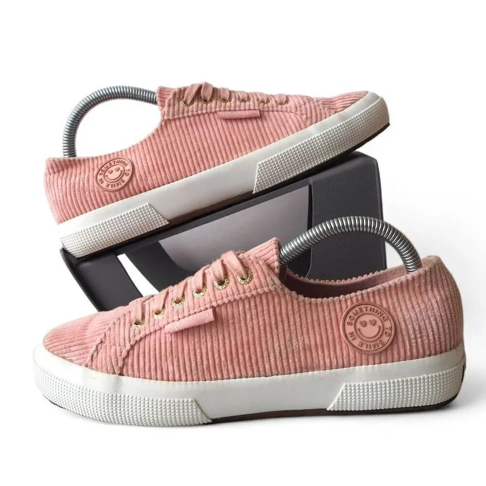 Superga x‎ Something Navy 2750 Corduroy Casual Sneakers Dusty Pink Women's 9